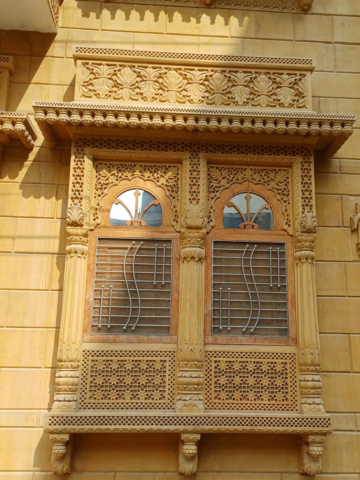 Jaisalmer Yellow Marble & Sandstone Carved Windows | Traditional Window