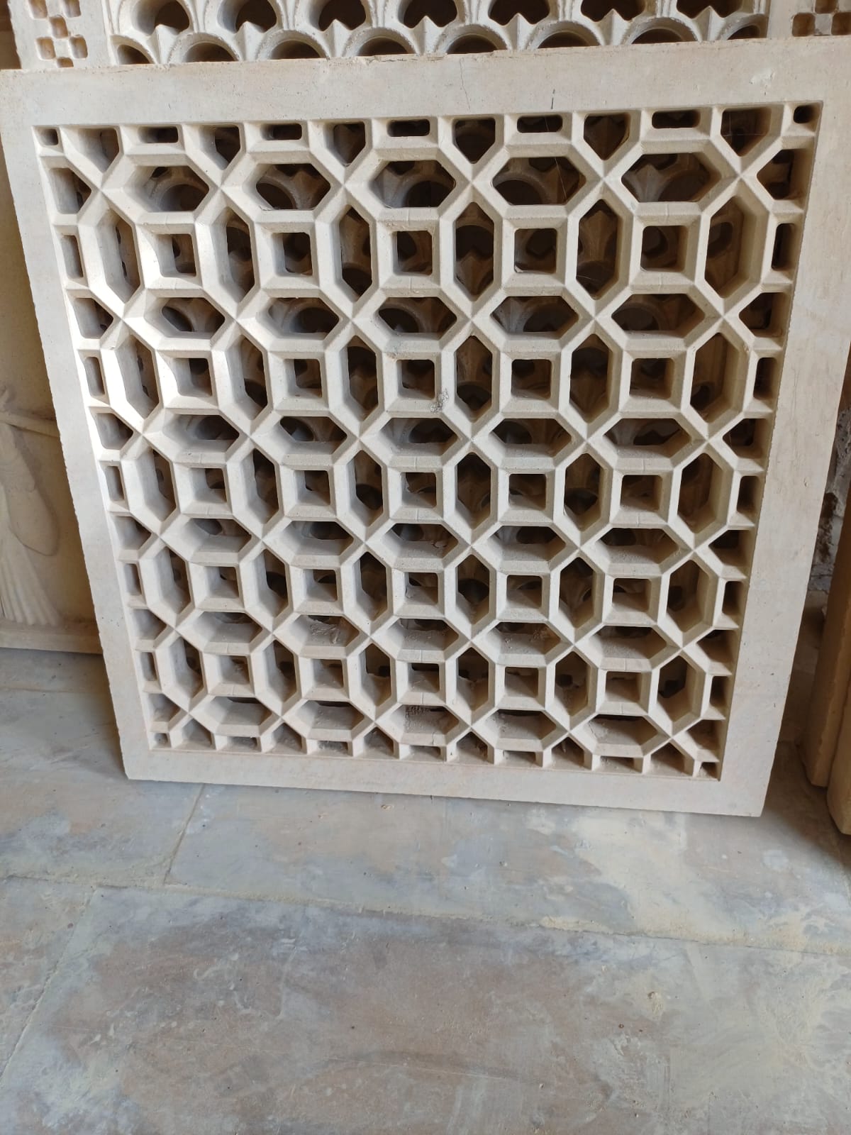 Jaisalmer Yellow Stone/Marble Jali and Roof Railing